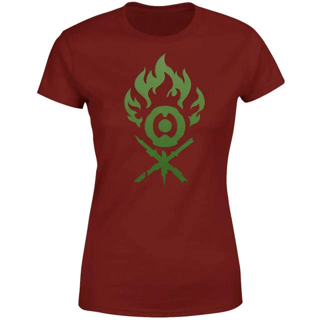 T-Shirt Femme Symbole de Gruul - Magic The Gathering - Bordeaux