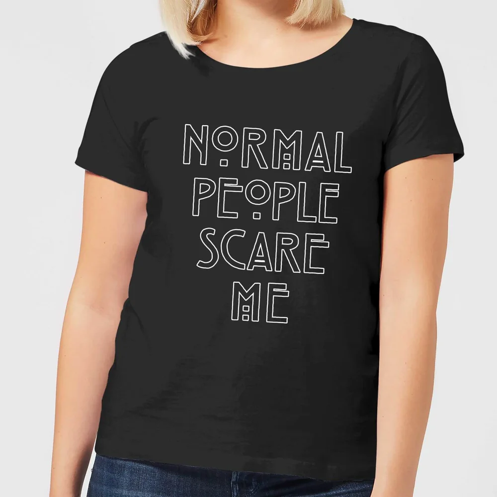 T-Shirt Femme Normal People Scare Me Outline - American Horror Story - Noir - XS - Noir Image 1