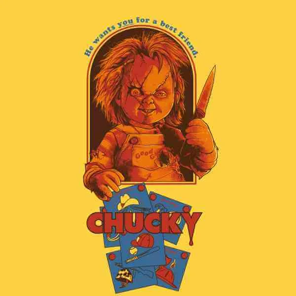 T-Shirt Homme Out Of The Box Chucky - Jaune