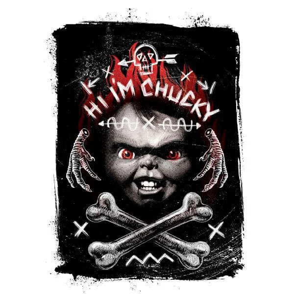 T-Shirt Femme Hi I'm Chucky Chucky - Blanc
