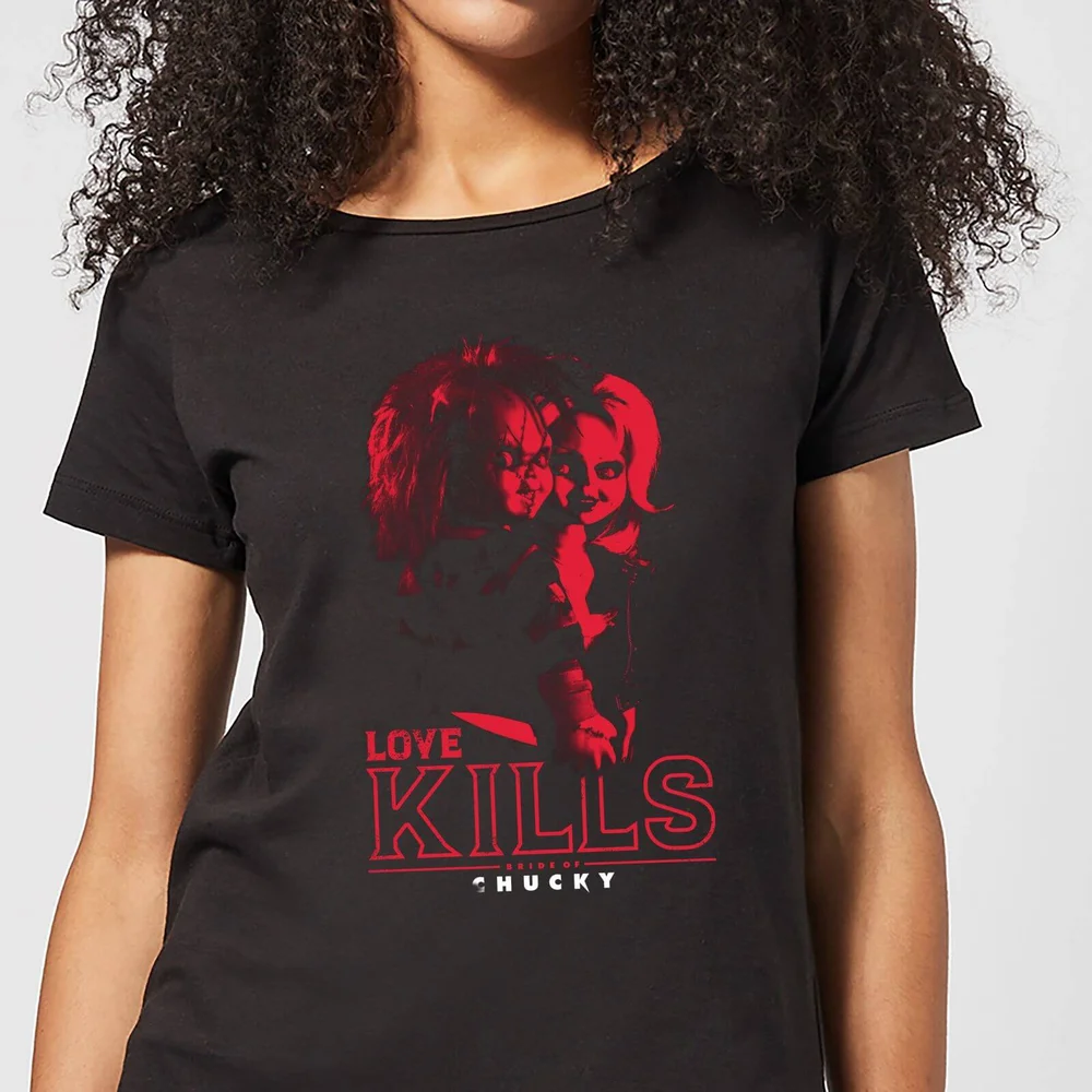T-Shirt Femme Love Kills Chucky - Noir - S Image 1