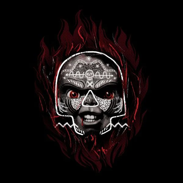 T-Shirt Femme Voodoo Chucky - Noir