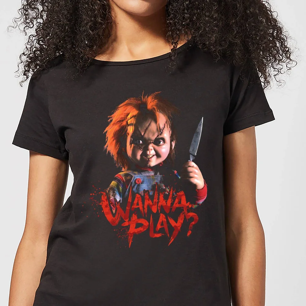 T-Shirt Femme Wanna Play? Chucky - Noir - S Image 1