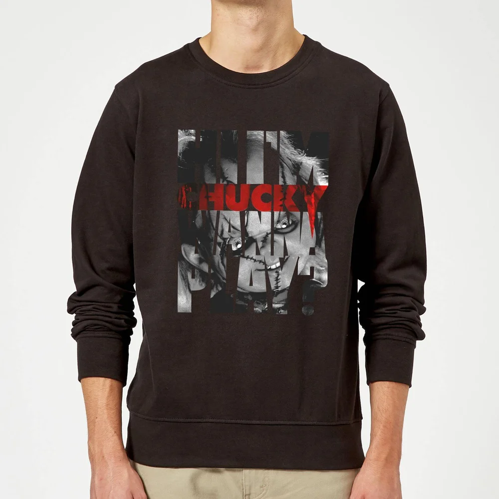 Sweat Homme Typographic Chucky - Noir - S Image 1