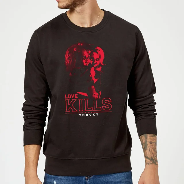 Sweat Homme Love Kills Chucky - Noir