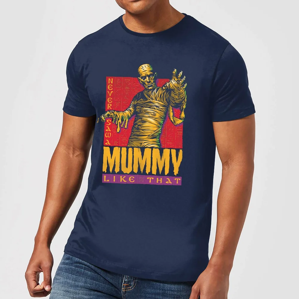 T-Shirt Homme La Momie Rétro - Universal Monsters - Bleu Marine - S Image 1