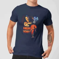 T-Shirt Homme La Momie Affiche Rétro - Universal Monsters - Bleu Marine