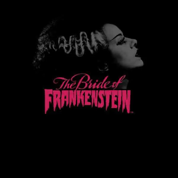 T-Shirt Homme La Fiancée de Frankenstein (Tons Gris) - Universal Monsters - Noir