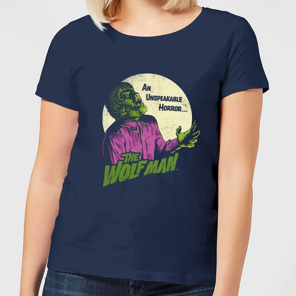 T-Shirt Femme The Wolfman Rétro - Universal Monsters - Bleu Marine - S Image 1