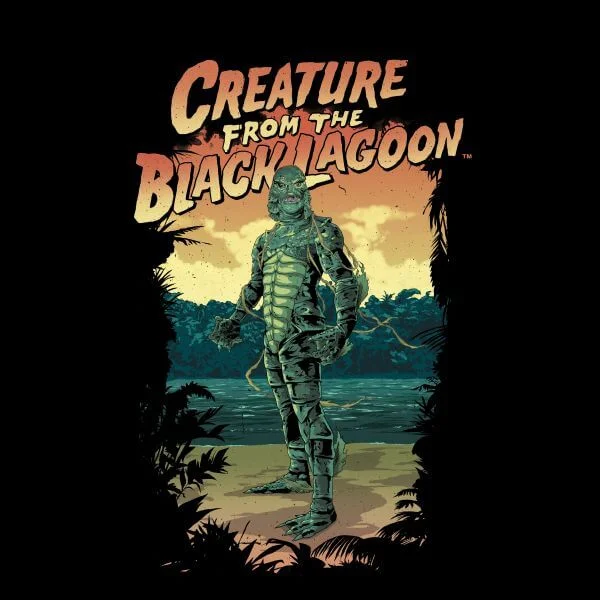 T-Shirt Femme L'Étrange Créature du lac noir - Universal Monsters - Noir