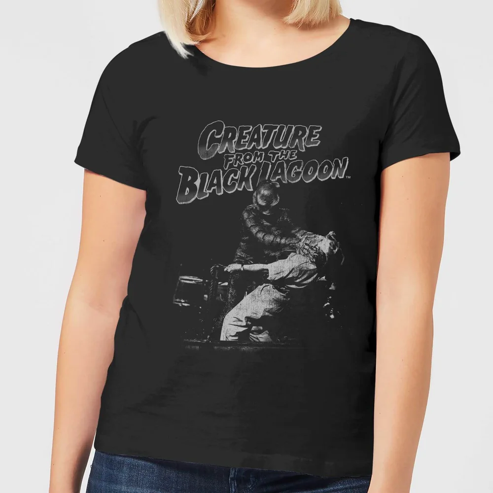 T-Shirt Femme L'Étrange Créature du lac noir (Noir et Blanc) - Universal Monsters - Noir - S Image 1