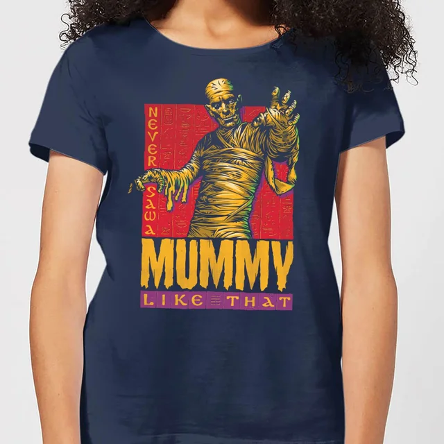 T-Shirt Femme La Momie Rétro - Universal Monsters - Bleu Marine