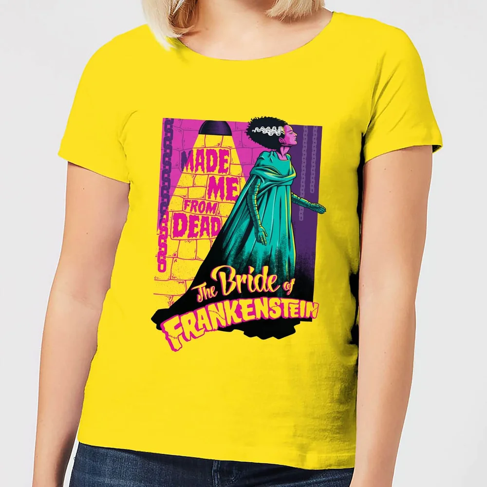 T-Shirt Femme Rétro La Fiancée de Frankenstein - Universal Monsters - Jaune - M Image 1
