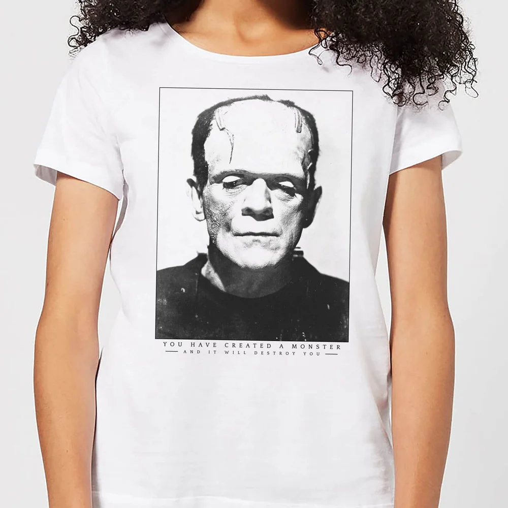 T-Shirt Femme Frankenstein Portrait - Universal Monsters - Blanc - S Image 1