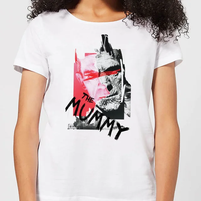 T-Shirt Femme La Momie Collage - Universal Monsters - Blanc