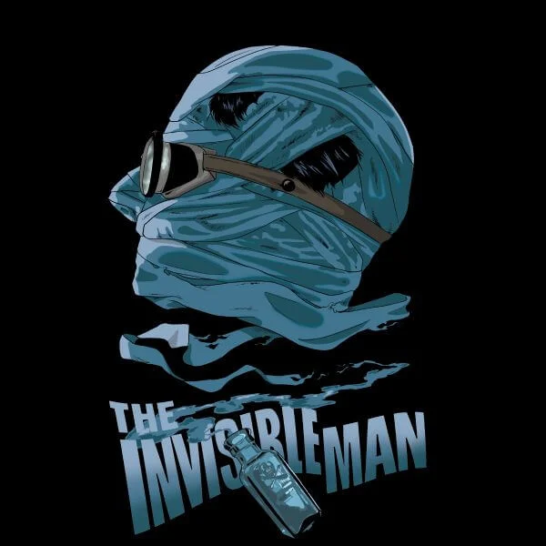 T-Shirt Femme L'Homme Invisible - Universal Monsters - Noir