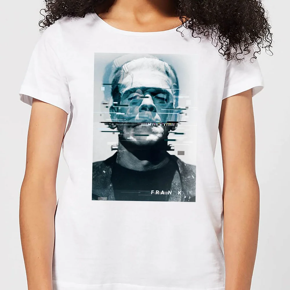 T-Shirt Femme Frankenstein Glitch - Universal Monsters - Blanc - S Image 1