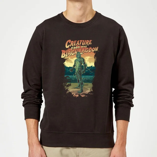 Sweat Homme L'Étrange Créature du lac noir - Universal Monsters - Noir