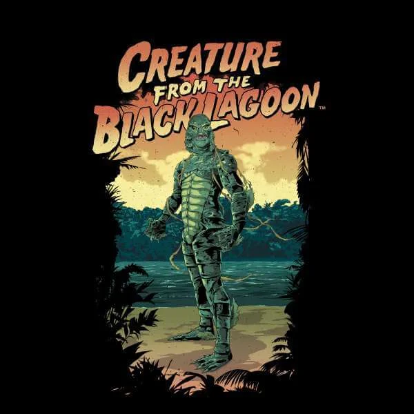 Sweat Homme L'Étrange Créature du lac noir - Universal Monsters - Noir