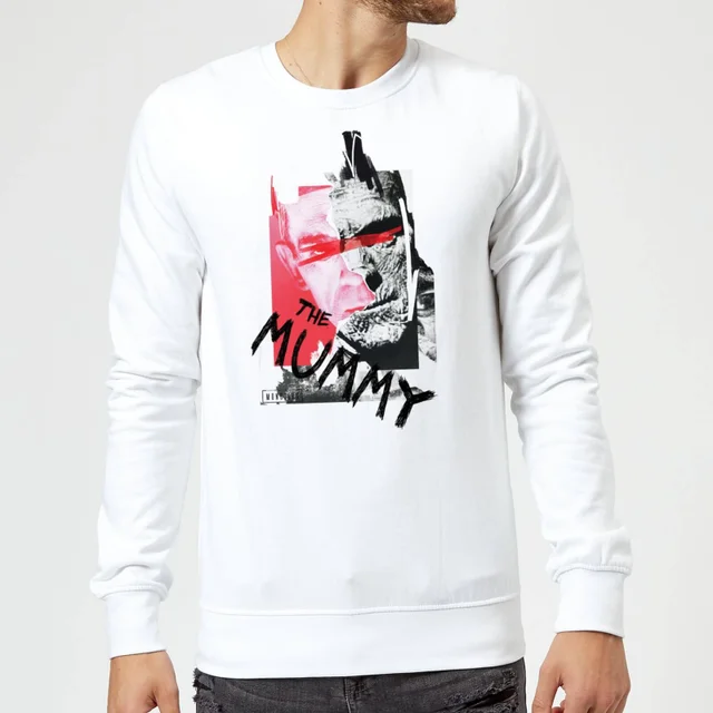 Sweat Homme La Momie Collage - Universal Monsters - Blanc