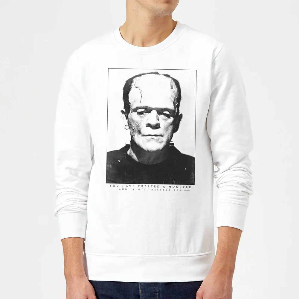 Sweat Homme Frankenstein Portrait - Universal Monsters - Blanc - S Image 1