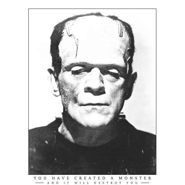 Sweat Homme Frankenstein Portrait - Universal Monsters - Blanc