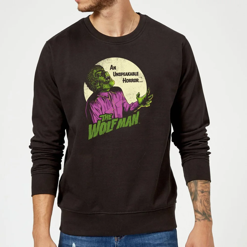 Sweat Homme The Wolfman Rétro - Universal Monsters - Noir - S Image 1