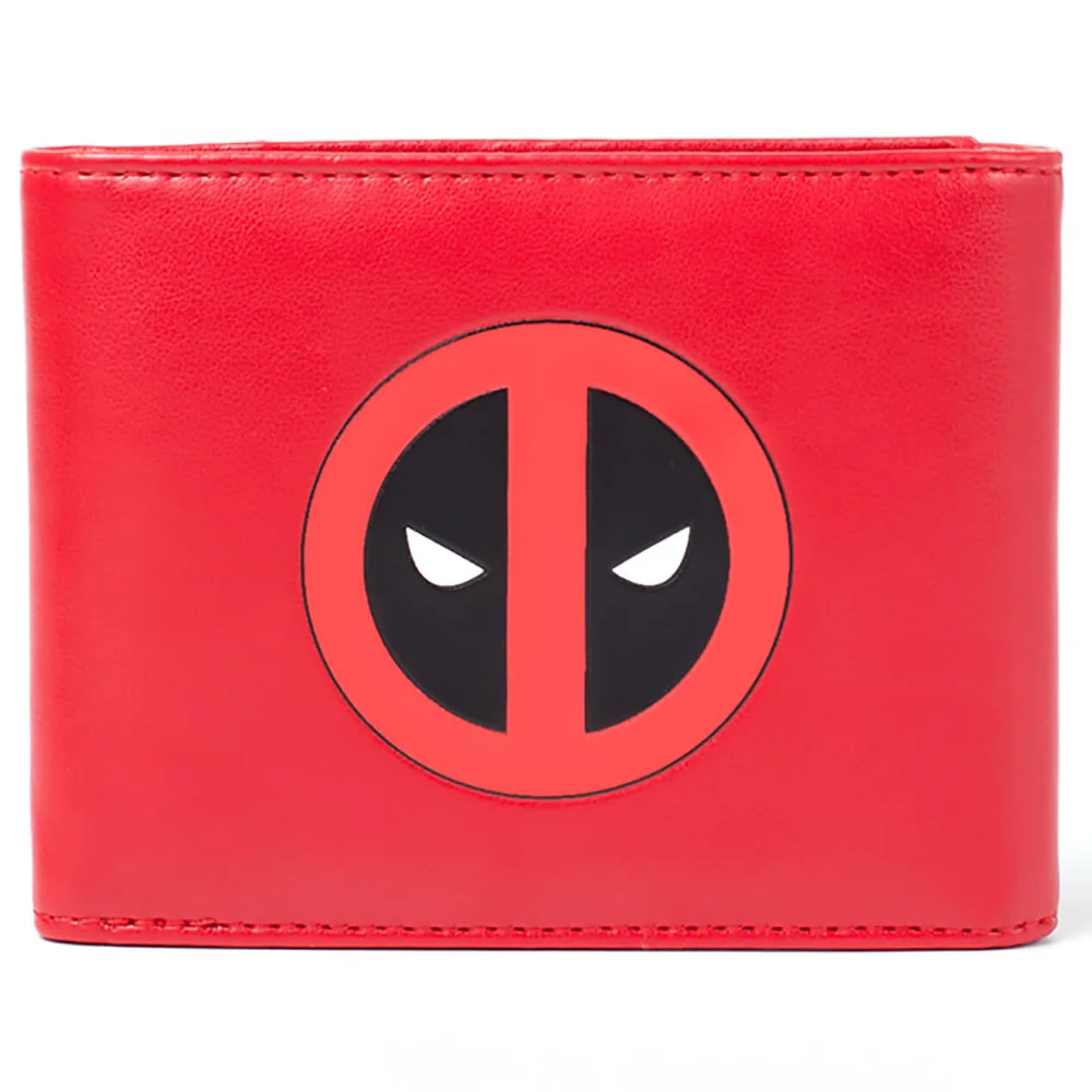 Marvel Deadpool Men's Trifold Wallet - Red Image 1