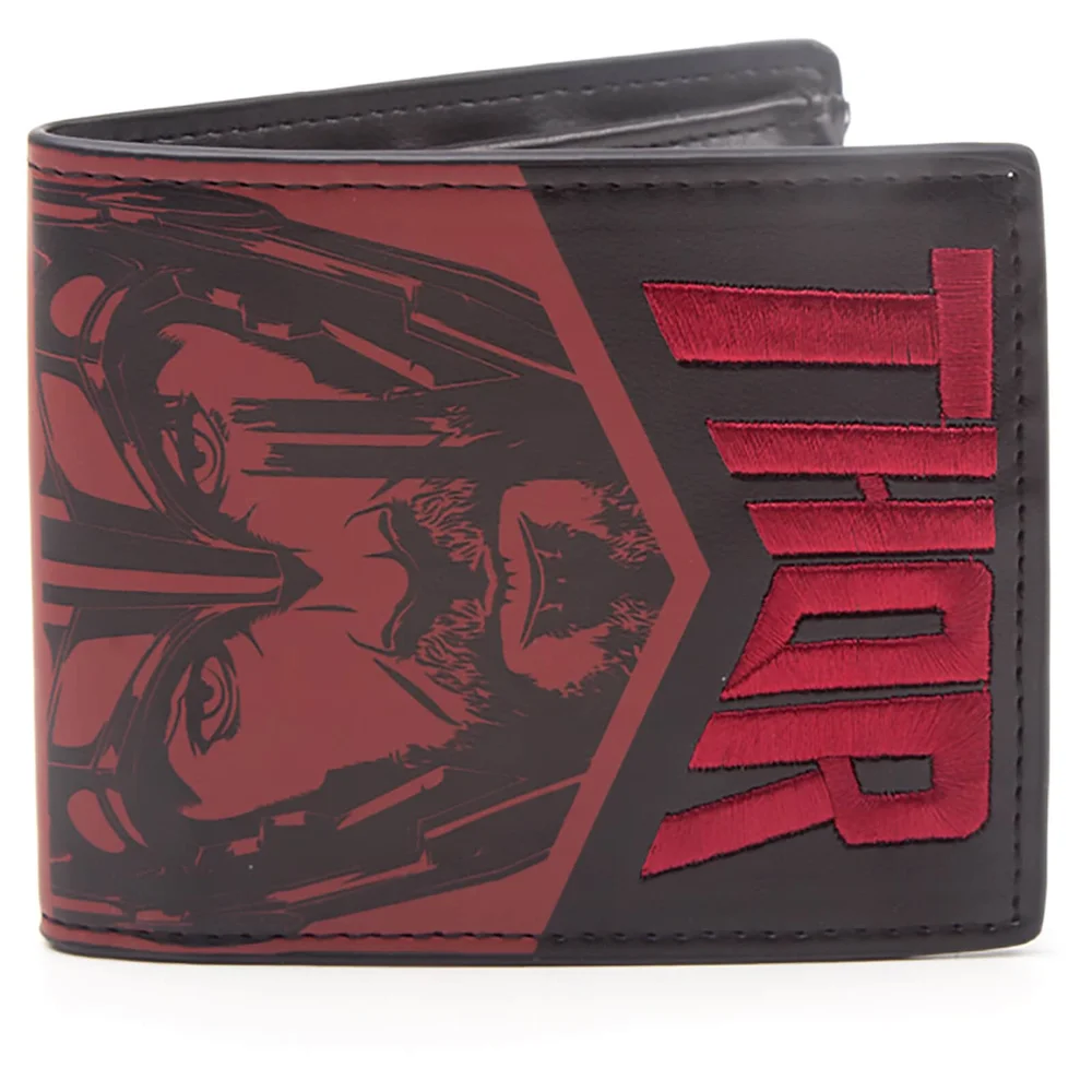 Marvel Thor and The Hulk Men's Bifold Wallet with Embroidery - Red Image 1