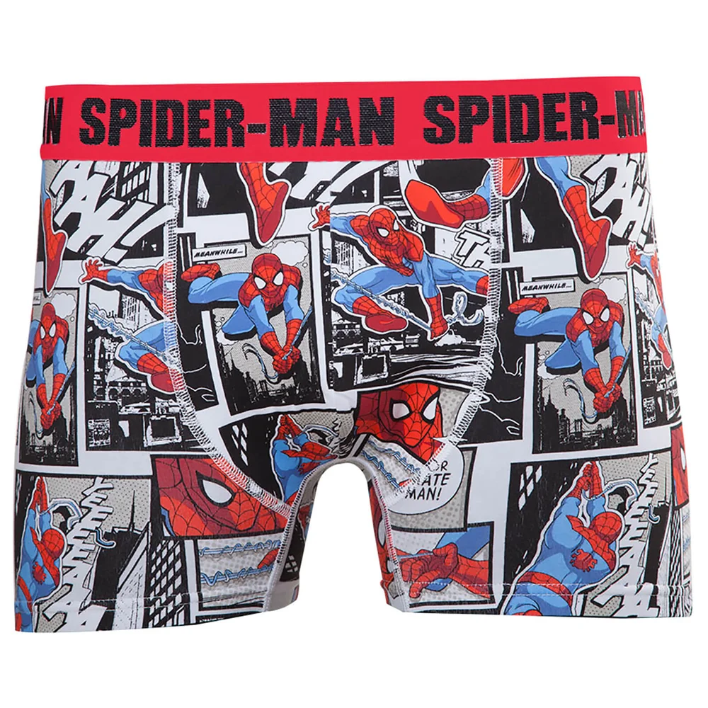 Marvel Spider-Man Men's Printed Boxers - Red - S - Rouge Image 1