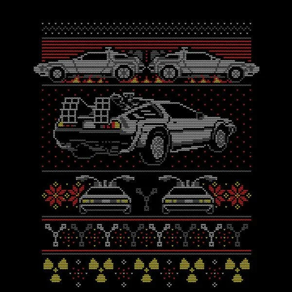 T-Shirt de Noël Femme Back In Time For Retour Vers le Futur - Noir