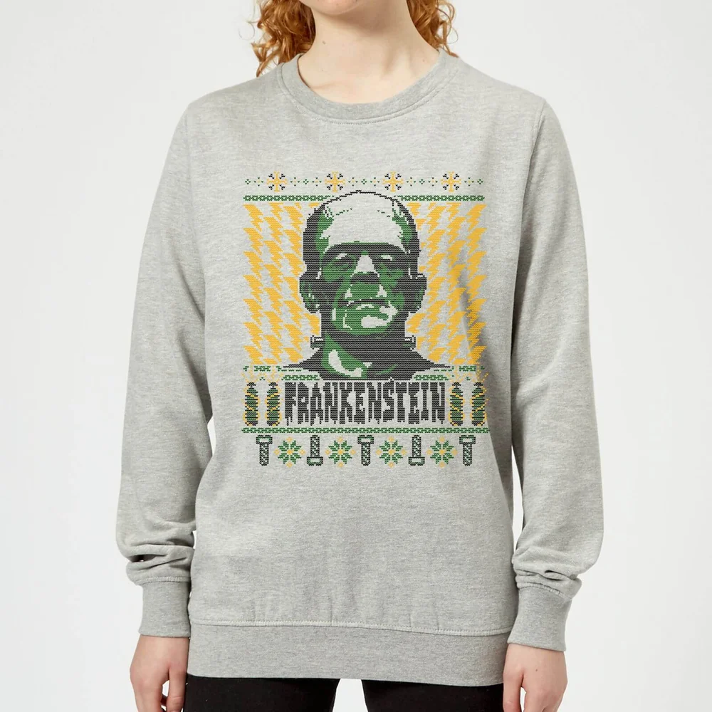 Pull de Noël Femme Universal Monsters Frankenstein - Gris - 3XL - Gris Image 1