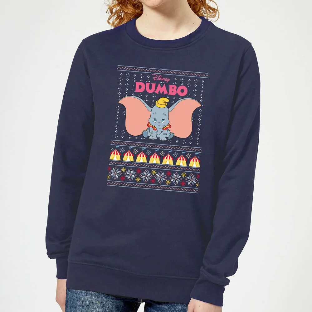 Disney Classic Dumbo Pull de Noël Femme - Bleu Marine - XS Image 1