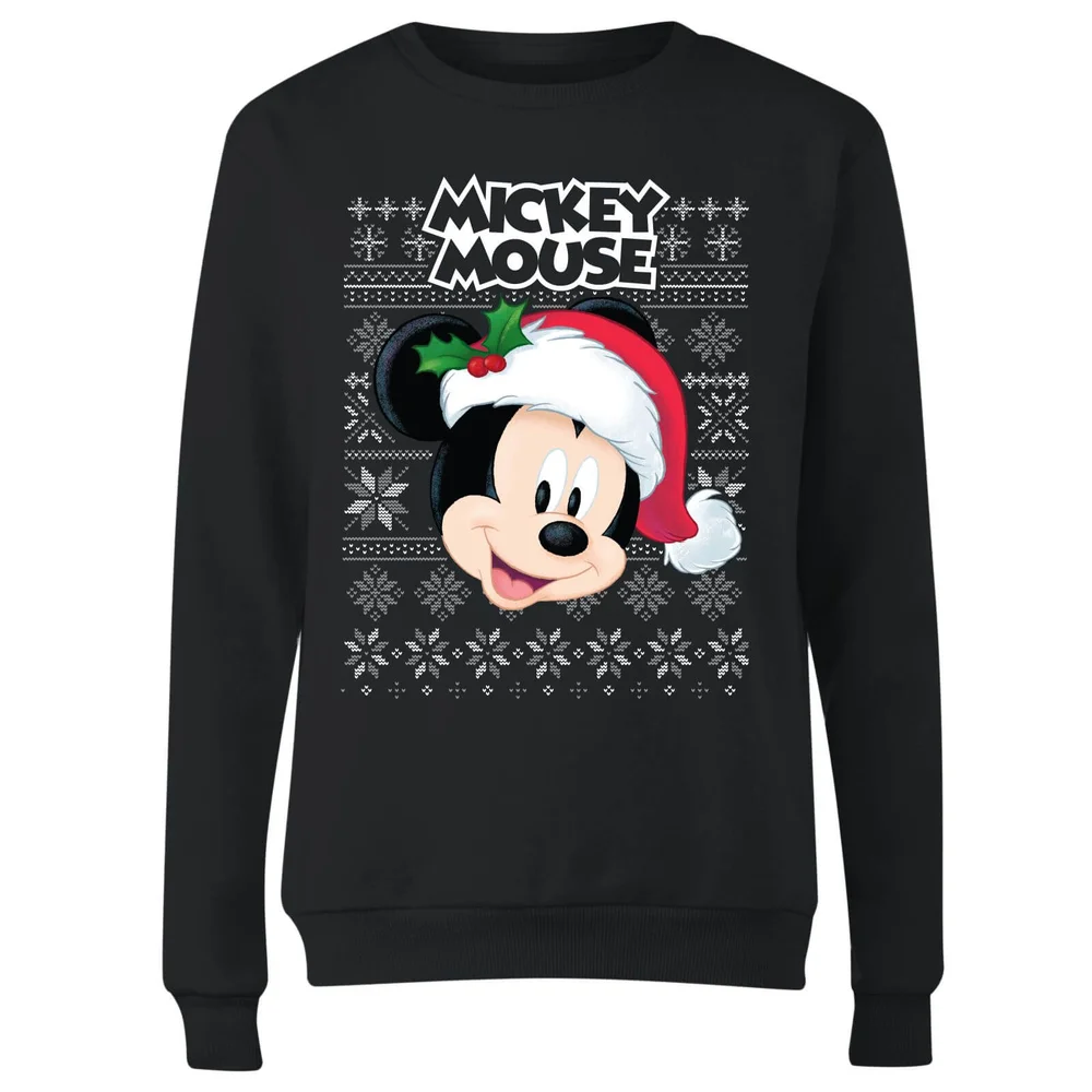 Disney Classic Mickey Mouse Pull de Noël Femme - Noir - XS Image 1