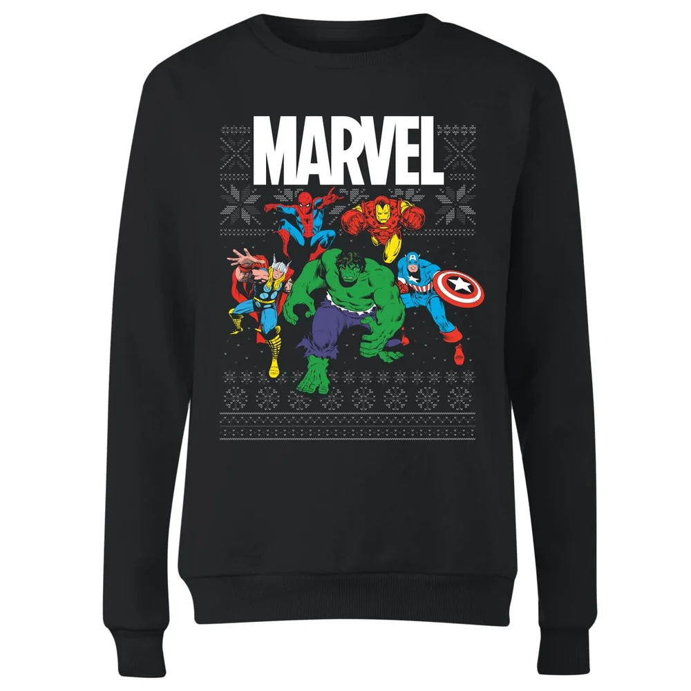 Marvel Avengers Group Pull de Noël Femme - Noir - XS Image 1