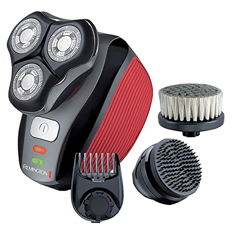 Remington XR1410 Flex360 Rotary Electric Shaver and Groom Kit - Red/Black Image 1