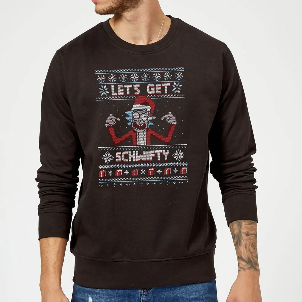 Rick and Morty Lets Get Schwifty Pull de Noël - Noir - S Image 1