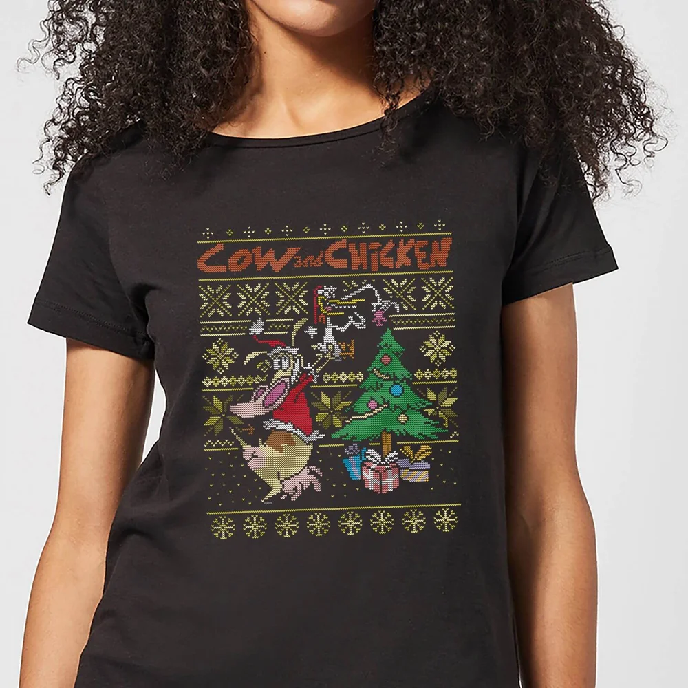 T-Shirt de Noël Homme Cléo et Chico - Motifs Festifs - Noir - XS Image 1