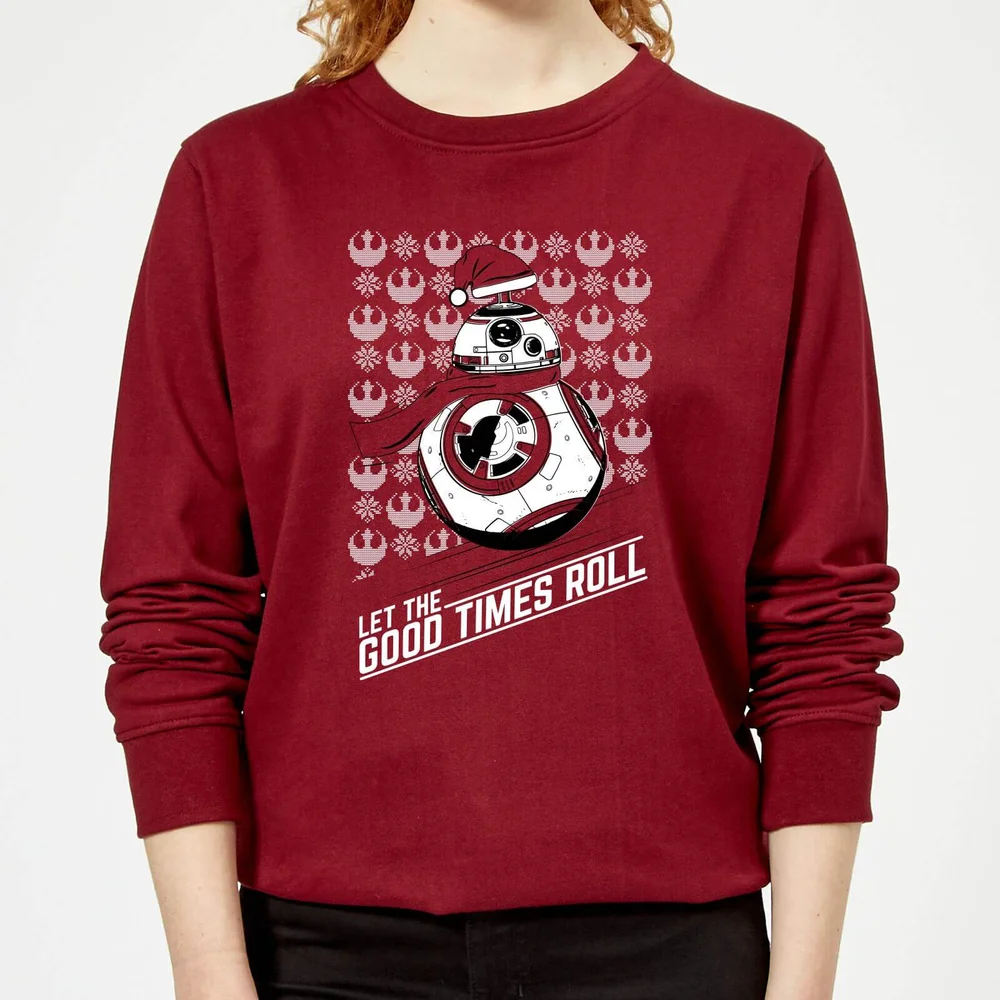 Star Wars Let The Good Times Roll Pull de Noël Femme - Bordeaux - XS Image 1