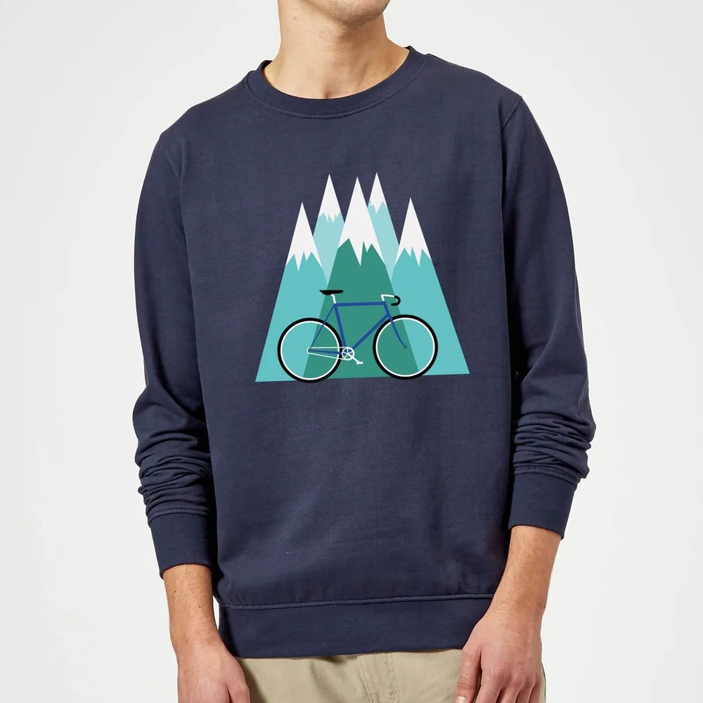 Bike and Mountains Pull de Noël - Bleu Marine - S - Navy Image 1