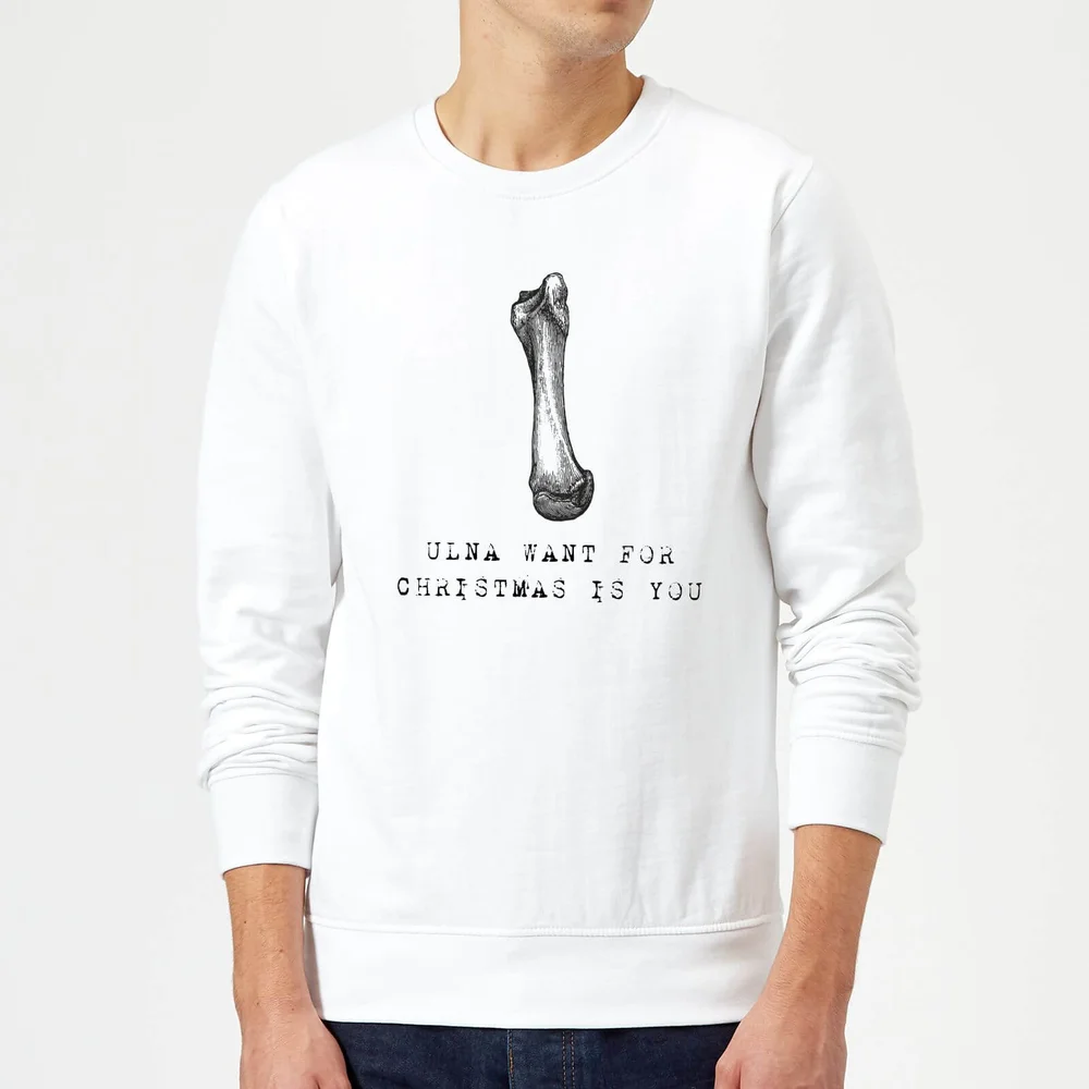 Ulna Want for Christmas Is You Christmas Sweatshirt - White - S - Blanc Image 1