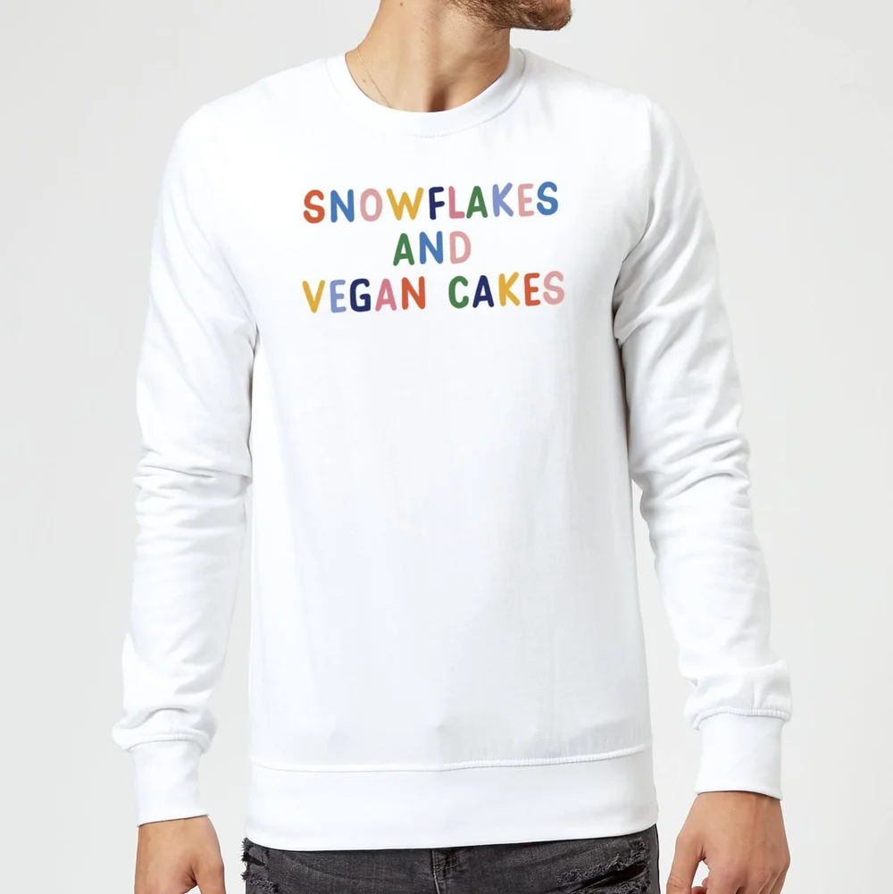 Pull de Noël Homme Snowflakes and Vegan Cakes - Blanc - S Image 1