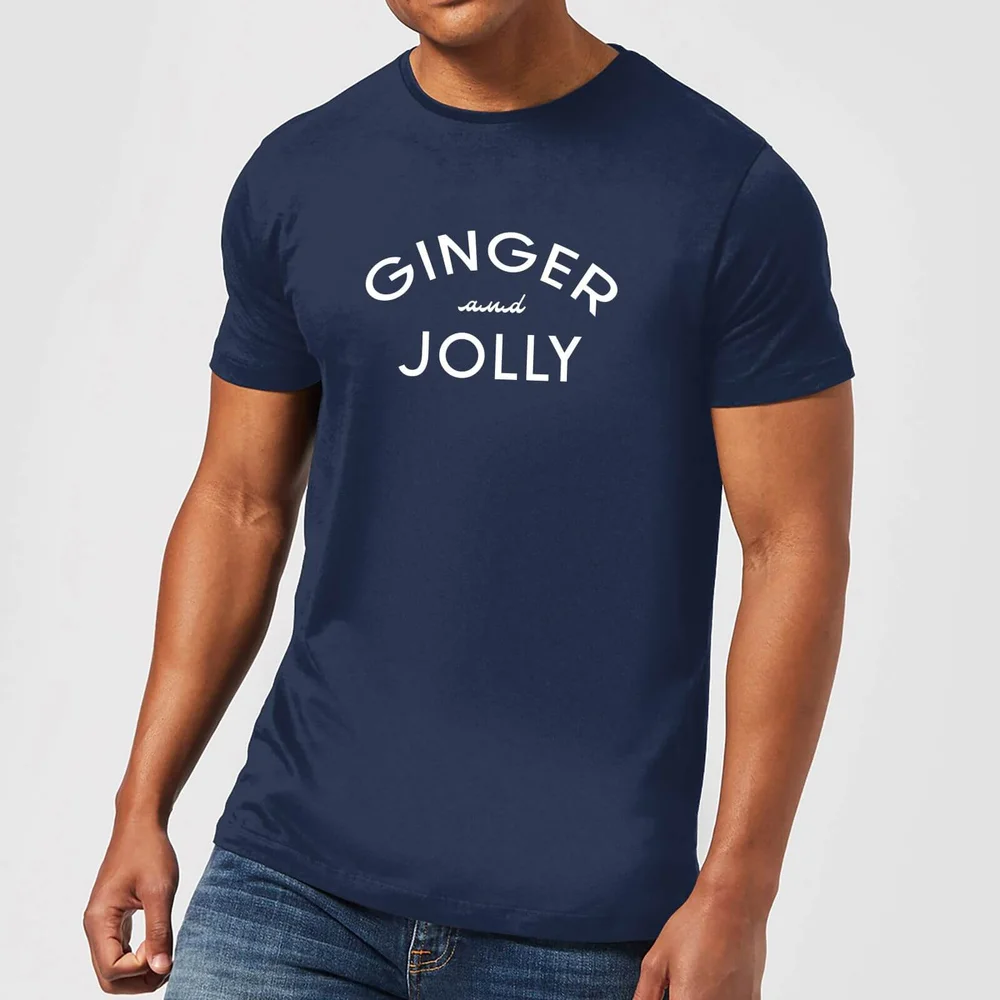 T-Shirt de Noël Homme Ginger and Jolly - Bleu Marine - S Image 1