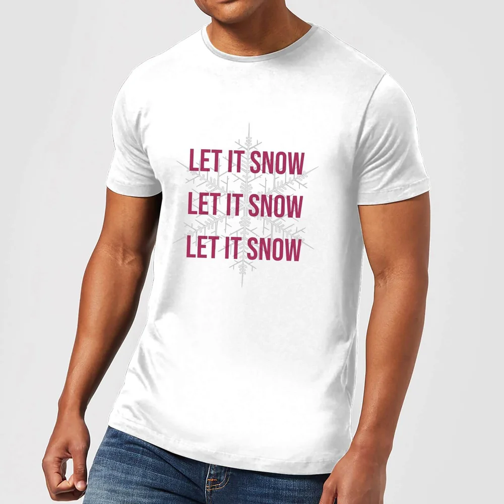 T-Shirt de Noël Homme Let It Snow - Blanc - S - Blanc Image 1