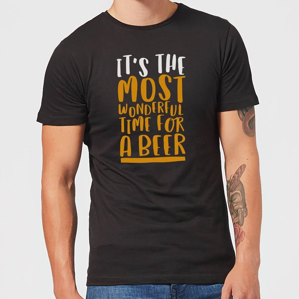 T-Shirt de Noël Homme It's The Most Wonderful Time for A Beer - Noir - S Image 1