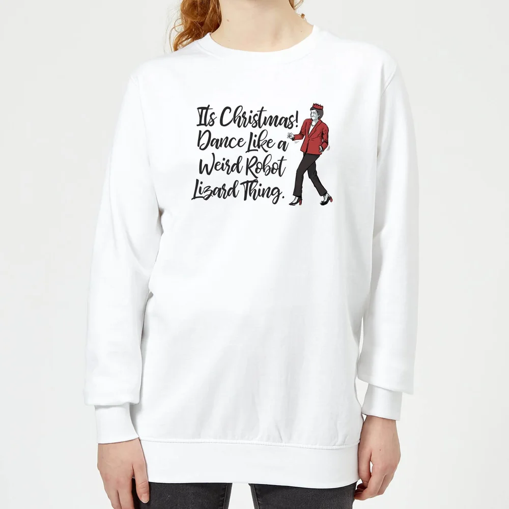 Pull de Noël Femme It's Christmas, Dance Like A Weird Robot - Blanc - XS - Blanc Image 1