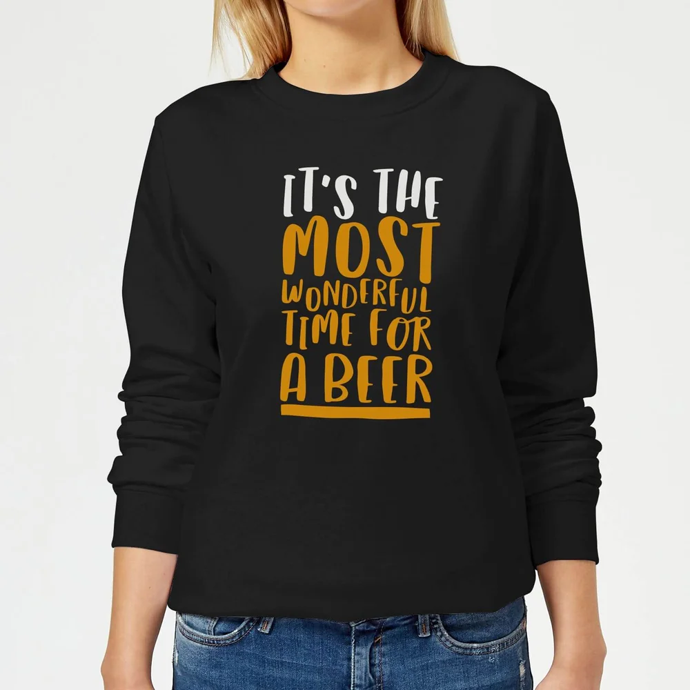 Pull de Noël Femme It's The Most Wonderful Time for A Beer - Noir - XS - Noir Image 1