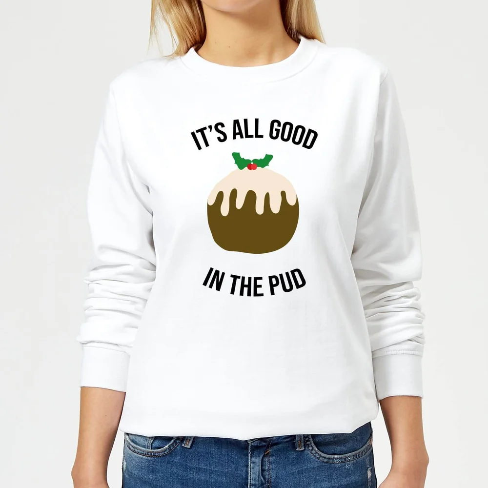 Pull de Noël Femme It's All Good In The Pud - Blanc - XS Image 1
