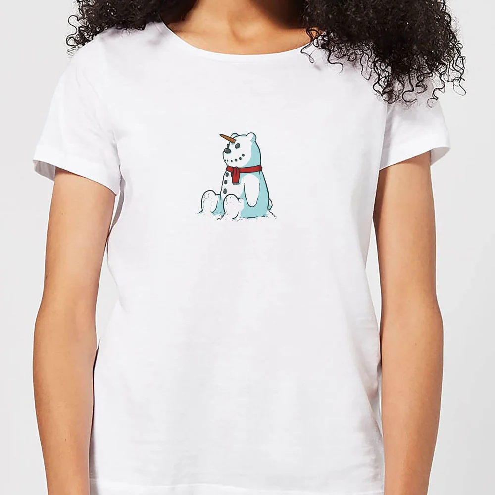 T-Shirt de Noël Femme Unicorn Snowman - Blanc - XS - Blanc Image 1