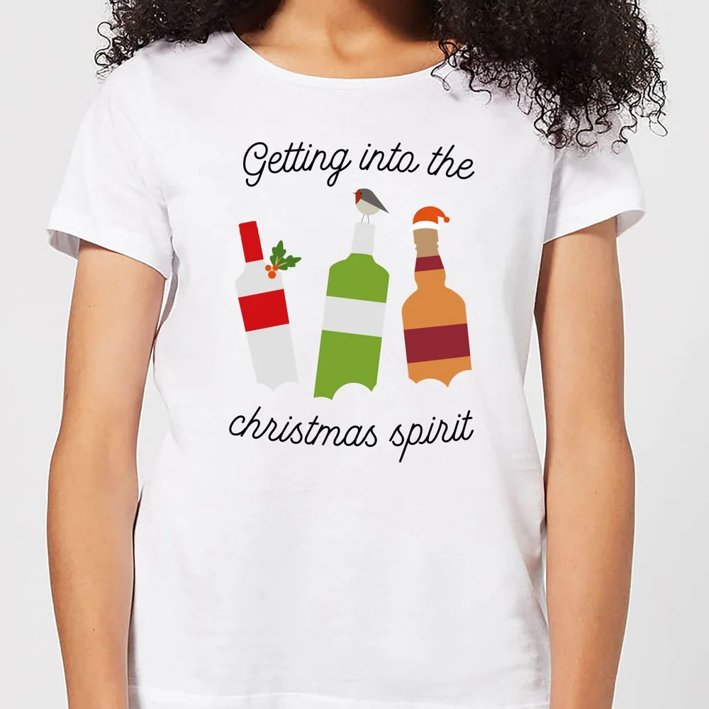 T-Shirt de Noël Femme Getting Into The Spirit - Blanc - XS Image 1